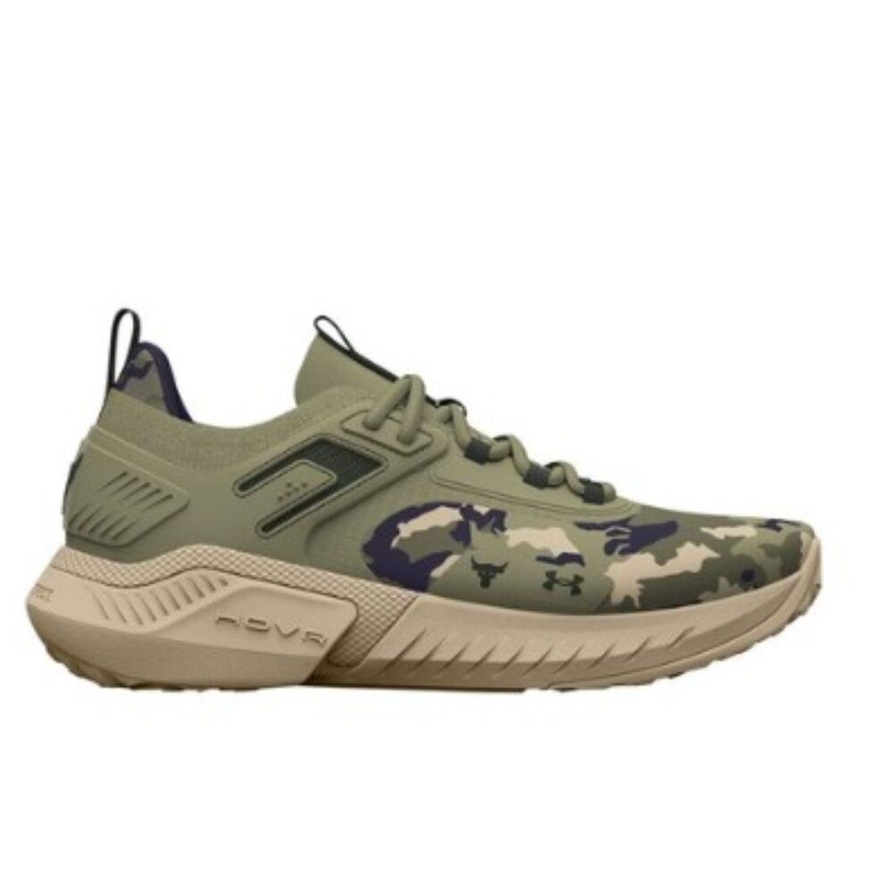 Under Armour Mens Project Rock 5 Veterans Day Green Camo Taining Shoe 9.5